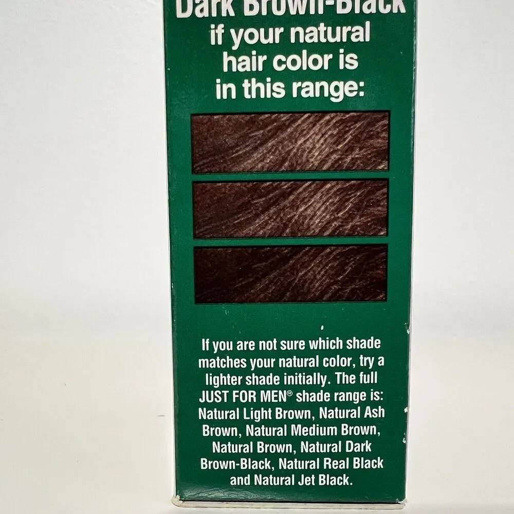 Just For Men Shampoo In Hair Color Natural Dark Brown Black Vintage Prop
